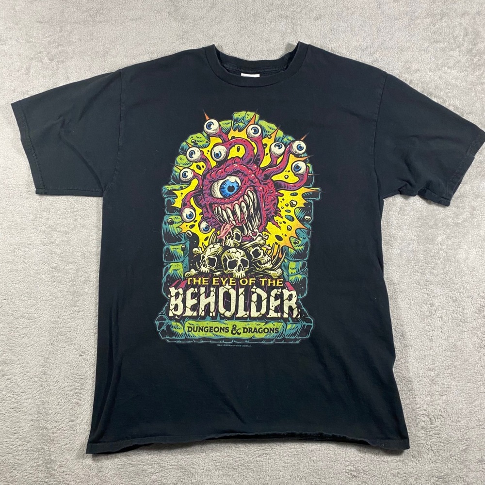 Port & Company Dungeons & Dragons Mens Medium Black‎ Eye of Beholder Shirt
